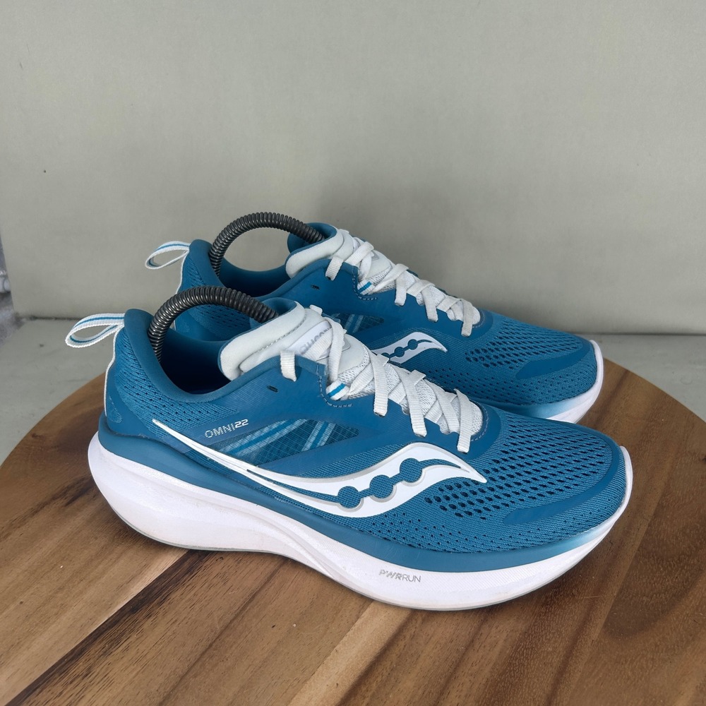 Saucony Omni 22 Womens Running Shoes Blue White S10926-201 Size 8.5 Cushioned